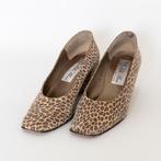 Panterprint pump met sleehak maat 40, Pumps, Bruin, Ophalen of Verzenden, Gedragen