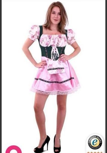 Roze Dirndl Oktoberfest Jurk - Maat L/XL beschikbaar voor biedingen