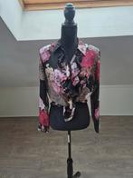 Blouse met print. L, Verzenden, Zwart, Maat 42/44 (L), Zo goed als nieuw