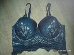 Zwarte kanten BH Hunkemoller 80E, Hunkemöller, Ophalen of Verzenden, Zwart, BH