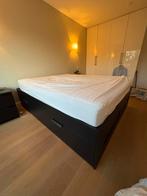 Ikea bed 160x200 met 4 lades, Huis en Inrichting, Slaapkamer | Bedden, Ophalen, Gebruikt, Bruin, Tweepersoons