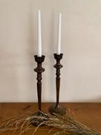 Grote “Old Look” kandelaars, Ophalen of Verzenden, Gebruikt, Metaal, 25 tot 50 cm