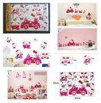 Hello Kitty muurtsticker, Ophalen of Verzenden, Zo goed als nieuw