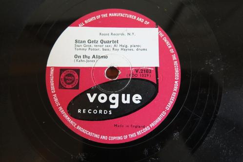 Stan Getz Quartet On The Alamo 78 toeren grammofoonplaat, Cd's en Dvd's, Vinyl | Jazz en Blues, Gebruikt, Jazz, 1940 tot 1960
