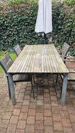 Hartman tuinset met tafel en 4 stoelen, 4 zitplaatsen, Gebruikt, Ophalen of Verzenden, Tuinset