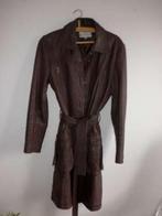 Collection Lange leren bruine jas mt 38, Maat 38/40 (M), Bruin, Nieuw, Ophalen of Verzenden
