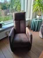 Fijne lederen stoel leverkleurig, Huis en Inrichting, Fauteuils, Ophalen, Zo goed als nieuw, 50 tot 75 cm
