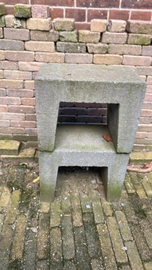 Betonnen krukjes, Tuin en Terras, Tuinbanken, Gebruikt, Ophalen