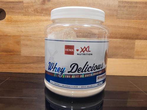 Hema XXL nutrition Whey Delicious Stroopwafel flavor, Sport en Fitness, Gezondheidsproducten en Wellness, Gebruikt, Poeder of Drank