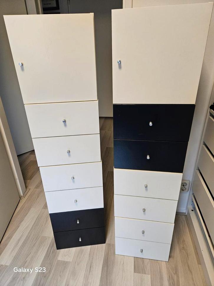 Ikea Kallax vakkenkast lades, kastjes en glazen vitrine, Huis en Inrichting, Kasten | Lockerkasten, Zo goed als nieuw, Ophalen