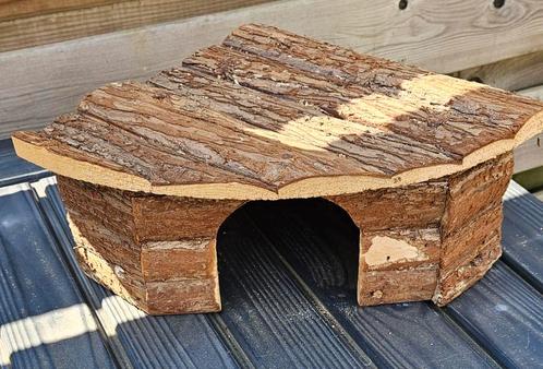 Schuilhuisje speelhuis hoek voor kleine knaagdieren hout, Dieren en Toebehoren, Knaagdieren en Konijnen | Toebehoren, Zo goed als nieuw