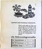 3 vintage reclames van Scheveningenradio 1946-47 radio, Verzamelen, Gebruikt, Ophalen