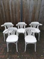 5 Prachtige Witte Stoelen te Koop!, Gebruikt, Wit, Stijlvol, Ophalen of Verzenden
