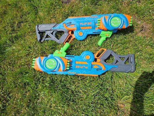 Nerf Gun Flip 32, 2 stuks, Kinderen en Baby's, Speelgoed | Buiten | Actiespeelgoed, Gebruikt, Ophalen of Verzenden