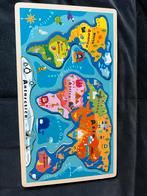 Houten wereld puzzel, Ophalen, 2 tot 4 jaar, Zo goed als nieuw, Van hout