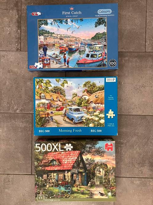 3x legpuzzel XL stukjes - Gibsons , Hop, Jumbo, Hobby en Vrije tijd, Denksport en Puzzels, Gebruikt, Legpuzzel, 500 t/m 1500 stukjes
