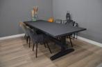 Zwarte teak kloostertafel 300 cm -fins