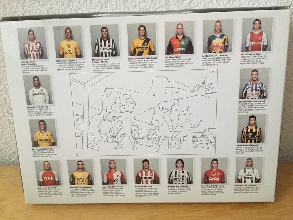 Eredivisie puzzel incl. puzzeldoos., Ophalen of Verzenden, Minder dan 500 stukjes, Zo goed als nieuw, Legpuzzel