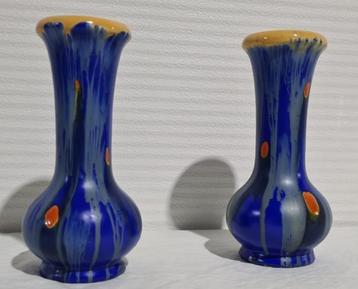 Faience vaas de Thulin, keramiek, Belgisch aardewerk, 2 stuk beschikbaar voor biedingen