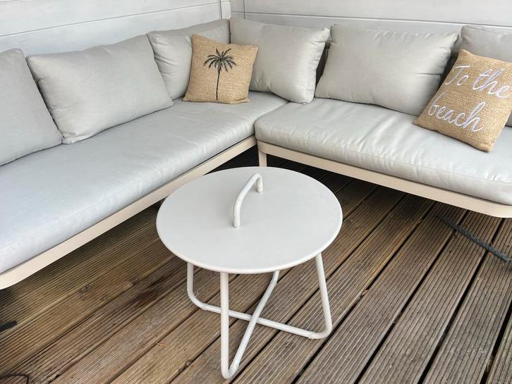 Loungeset met bijzettafel, Huis en Inrichting, Banken | Bankstellen, Zo goed als nieuw, Hoekbank, Vierpersoons of meer, 250 tot 300 cm