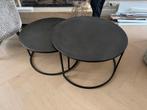 2 salontafels van metaal Whoon, Ophalen, Gebruikt, 50 tot 100 cm, Rond
