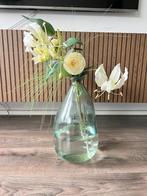 Grote vaas met kunstbloemen boeket, Huis en Inrichting, Ophalen of Verzenden, Gebruikt, Binnen