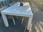 Gratis op te halen mooi wit houten tuinset, Tuin en Terras, Tuinsets en Loungesets, Ophalen, Gebruikt