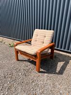Vintage teak easy chair fauteuil, Gebruikt, Ophalen of Verzenden, 75 tot 100 cm