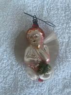 Antieke kerstbal - Engeltje met vleugels en rokje, Diversen, Kerst, Ophalen of Verzenden, Gebruikt