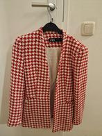 Rood wit geblokt colbert - maat S, Zara, Ophalen of Verzenden, Zo goed als nieuw, Jasje