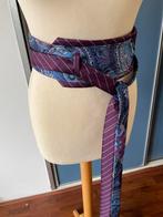 Handmade 100% origineel paars lila knoopriem stropdassen, Verzenden, Zwart, Tailleriem, Zo goed als nieuw