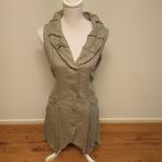 INTOWN - Prachtig linnen jurkje, taupe bruin, maat M., Kleding | Dames, Maat 38/40 (M), Intown, Zwart, Ophalen of Verzenden