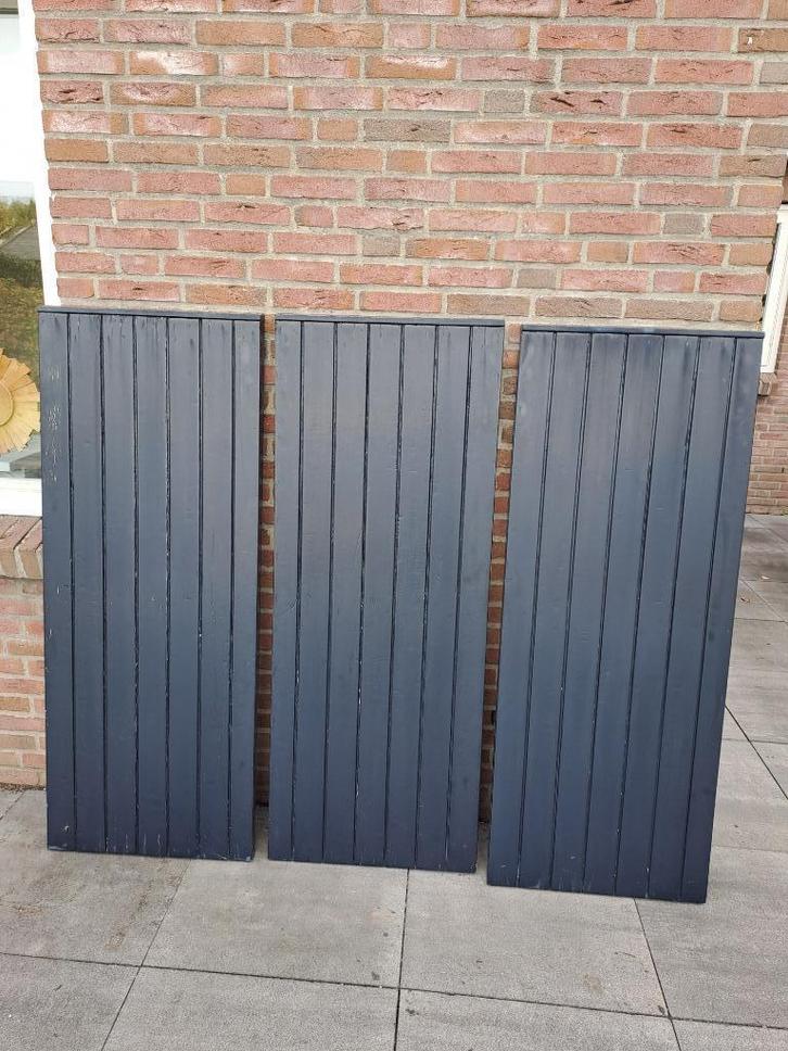 Raamluiken hout voor buiten, 11 stuks, verschillende maten., Huis en Inrichting, Overige Huis en Inrichting, Gebruikt, Ophalen