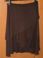 Donkerbruine nonchalante laagjesrok ZAATXCHI, 36 snazzeys, Zaatxchi, Bruin, Verzenden, Zo goed als nieuw