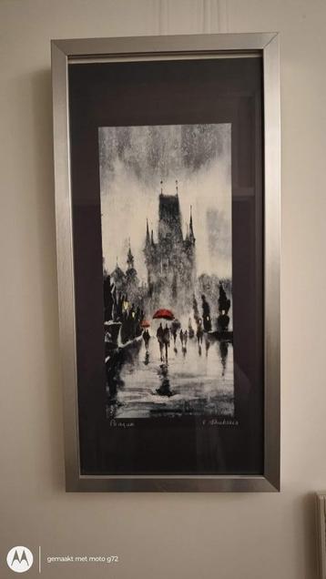 2 Originele aquarellen in alu lijsten beschikbaar voor biedingen