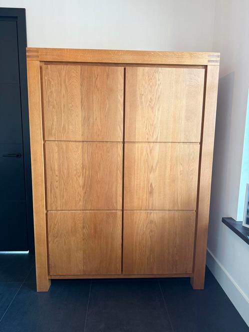 Massief eikenhouten computerkast 190x140x60cm, Huis en Inrichting, Kasten | Computermeubels, Gebruikt, 170 cm of meer, 120 tot 170 cm