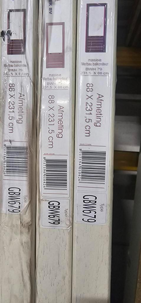 Merbau Balkondeuren - Nieuw, Restpartij!, Doe-het-zelf en Verbouw, Deuren en Horren, Ophalen of Verzenden