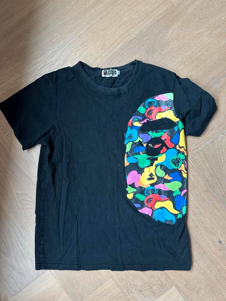 Vintage A Bathing Ape Baby Milo T-shirt, Kleding | Heren, T-shirts, Zo goed als nieuw, Maat 56/58 (XL), Zwart, Ophalen of Verzenden