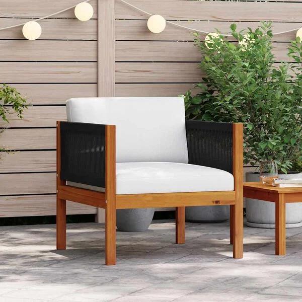Tuinstoel met kussen massief acaciahout €79,95, Tuin en Terras, Tuinmeubel-accessoires, Nieuw, Ophalen of Verzenden