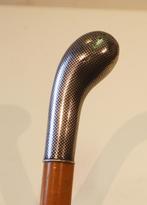 Antieke wandelstok met zilveren heft, Antiek en Kunst, Ophalen of Verzenden, Zilver