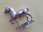 Beeldje van paard - (zilver)tin, Verzamelen, Beelden en Beeldjes, Ophalen of Verzenden, Zo goed als nieuw, Dier