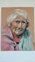 Portret van een oude vrouw, Ophalen of Verzenden