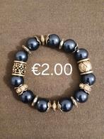 Blauwe Dames Armband met Kralen, Overige materialen, Blauw, Ophalen of Verzenden, Zo goed als nieuw