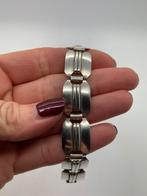 B972 Prachtige zilveren paneel armband TEKA, Ophalen of Verzenden, Zilver, Armband