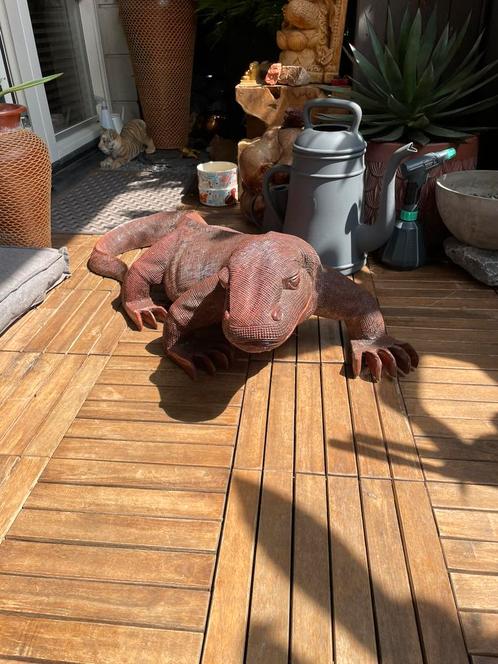 Mooie zware leguaan (groot), Tuin en Terras, Tuinbeelden, Zo goed als nieuw, Ophalen