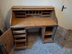 Ouderwets houten bureau met rolluik, Ophalen, Gebruikt, Bureau