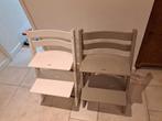 2x Stokke tripp trapp in kleuren wit en salie (nieuwe type), Ophalen, Gebruikt, Meegroeistoel