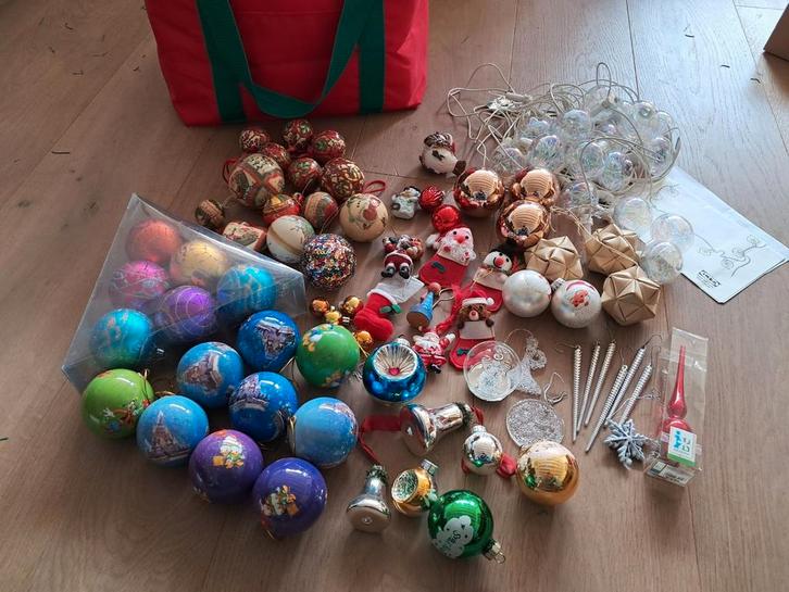 Ikea strala kerstverlichting kerstballen ook vintage in tas, Diversen, Kerst, Zo goed als nieuw, Ophalen of Verzenden