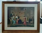 2 oude kunstdrukken in lijst, per stuk 19 euro, Ophalen, Gebruikt, 50 tot 75 cm, 50 tot 75 cm