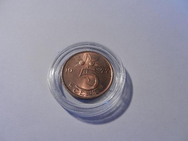 5 cent  1977  unc  fdc   zie foto,s, Postzegels en Munten, Munten | Nederland, Losse munt, 5 cent, Koningin Juliana, Ophalen of Verzenden